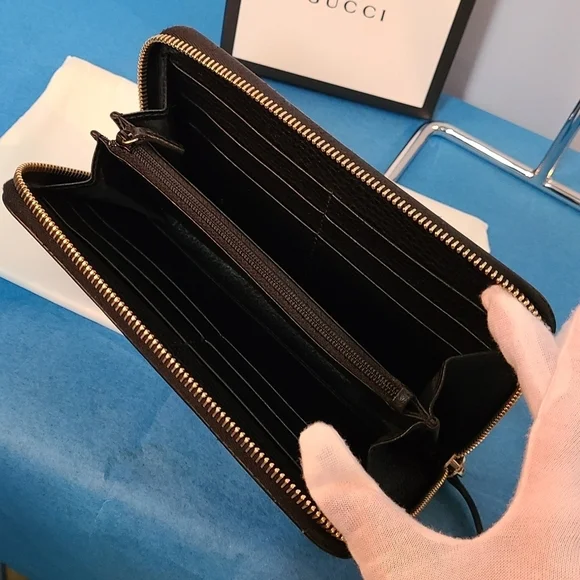 Gucci Betty Black Leather Long Wallet - Picture 9 of 13